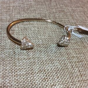 NWT Goldtone Cuff Crystal Arrowhead Bracelet